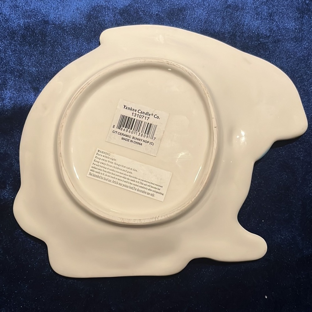 Yankee Candle Bunny Rabbit Jar Candle Holder or Plate - Picture 6 of 8